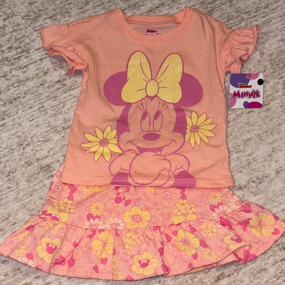 Disney Minnie Mouse Peach and Yellow Dress